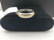 Load image into Gallery viewer, NEW SCOTT KAY COBALT &amp; 14KT GOLD 6MM UNITY BAND WITH SATIN FINISH SIZE 10 RING
