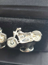 Load image into Gallery viewer, NEW Deakin &amp; Francis  STERLING SILVER Motorbike Cufflinks C1501X0001 MSRP $450
