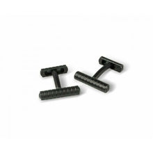 Load image into Gallery viewer, NEW Deakin &amp; Francis Classics Knurl Black Cufflinks BMC0005C0002 NIB $215
