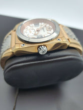 Load image into Gallery viewer, NEW SAVOY ICON  STAINLESS ROSE GOLD 35MM LADIES WATCH SNAKE SKIN INSERTS $900
