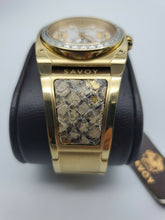 Load image into Gallery viewer, NEW SAVOY ICON  STAINLESS GOLD 35MM LADIES WATCH DIAMOND DIAL MSRP $1400
