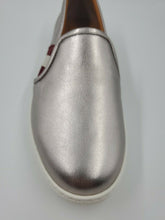 Load image into Gallery viewer, New Bally Women&#39;s Henrika Silver Lamb Leather Slip On Sneakers Italy US 4.5 MSRP $450
