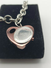 Load image into Gallery viewer, NEW BLISS BY DAMIANI STAINLESS HEART CHARM BRACELET WATCH
