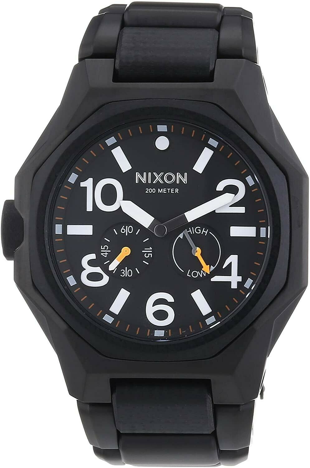 NEW Nixon Tangent A397-001 Black Ion Plated 200 Meter 47MM Watch Tide Sub Dial