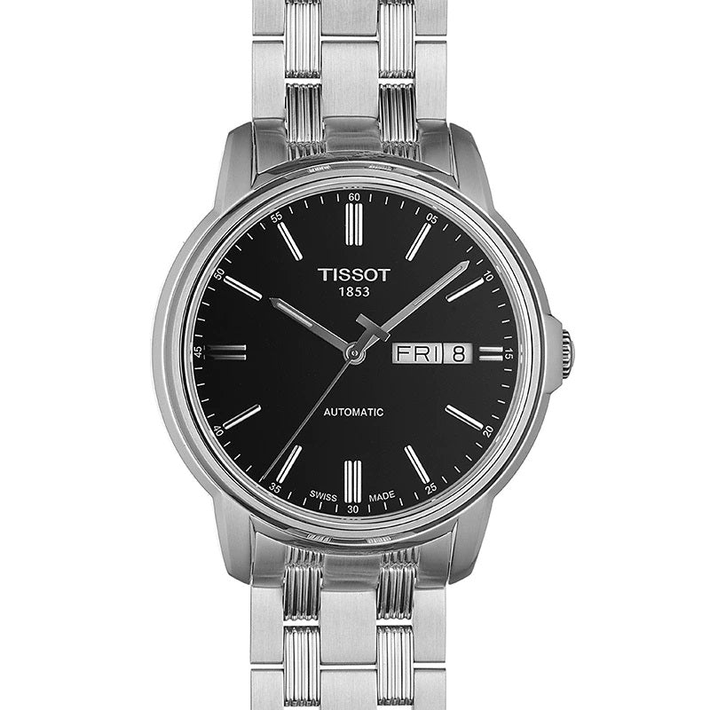 NEW Tissot Automatics III Men's Black Dial Watch T0654301105100 MSRP $595