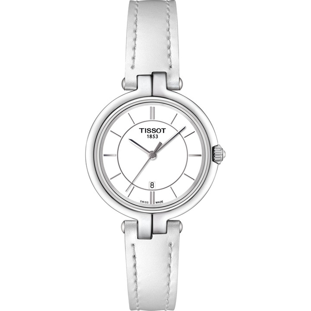 NEW Tissot Flamingo Women's White Dial Strap Watch T0942101601100 MSRP $325
