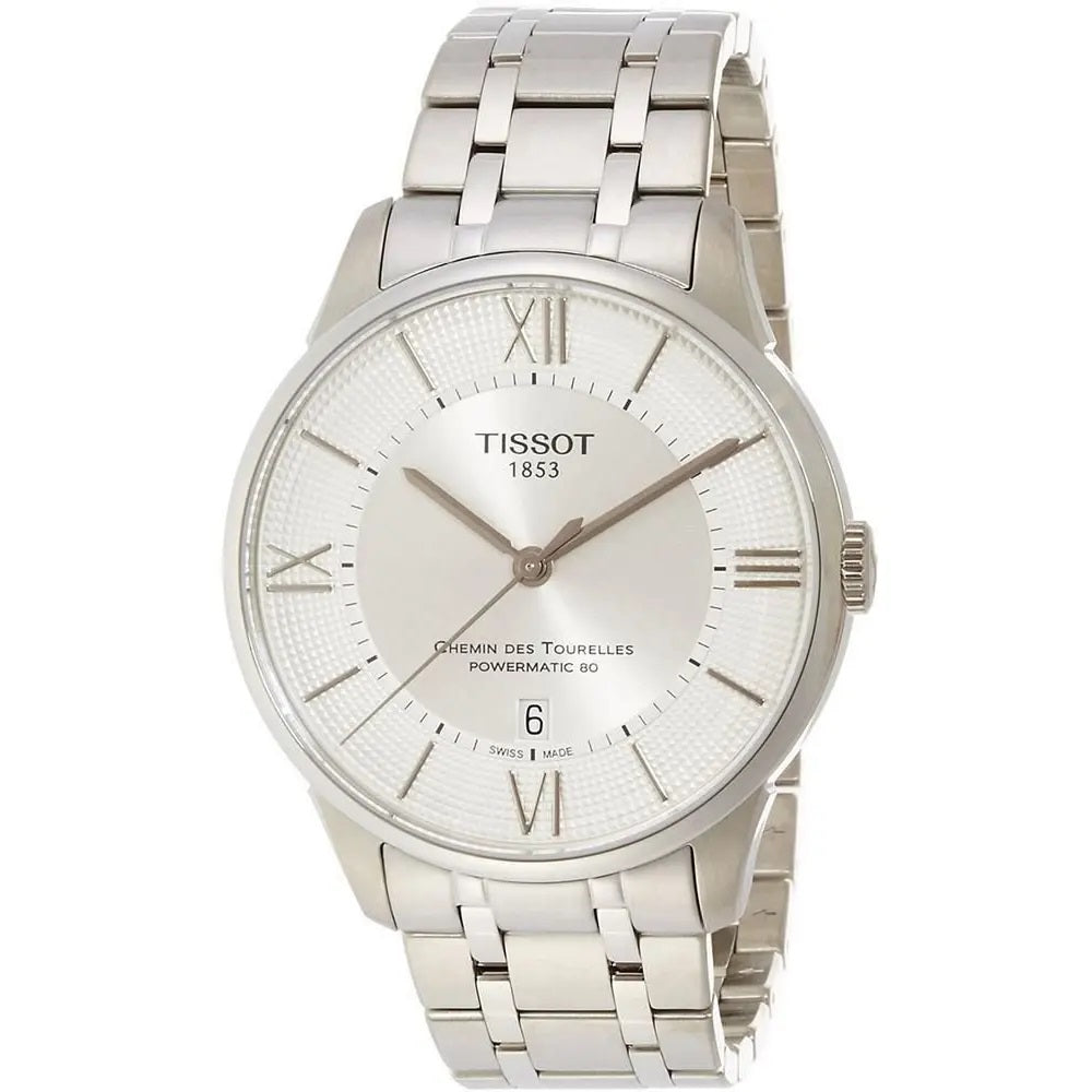 NEW Tissot Chemin Des Tourelles Men's Silver Dial Watch T0994071103800 MSRP $850