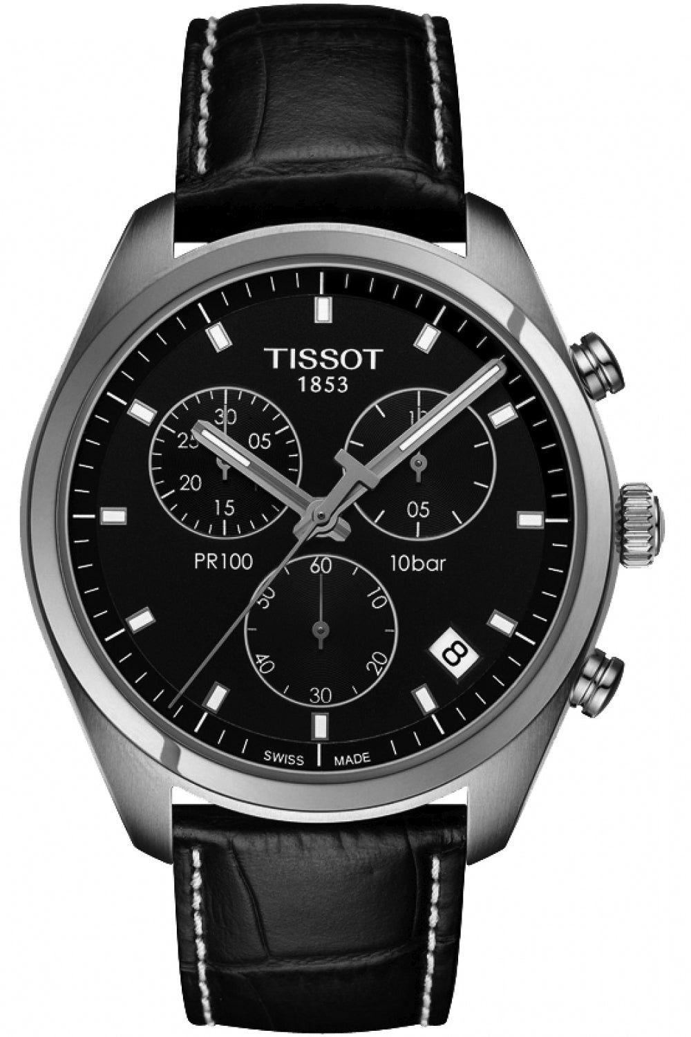 NEW Tissot PR 100 Chronograph Men's Black Dial Watch T1014171605100 MSRP $395