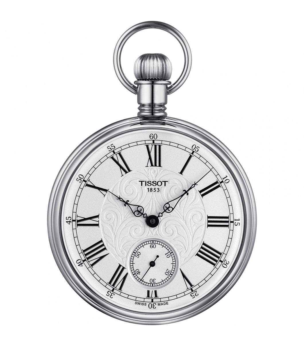 NEW Tissot Lepine Mechanical Men's Silver Dial Pocket Watch T8614059903300