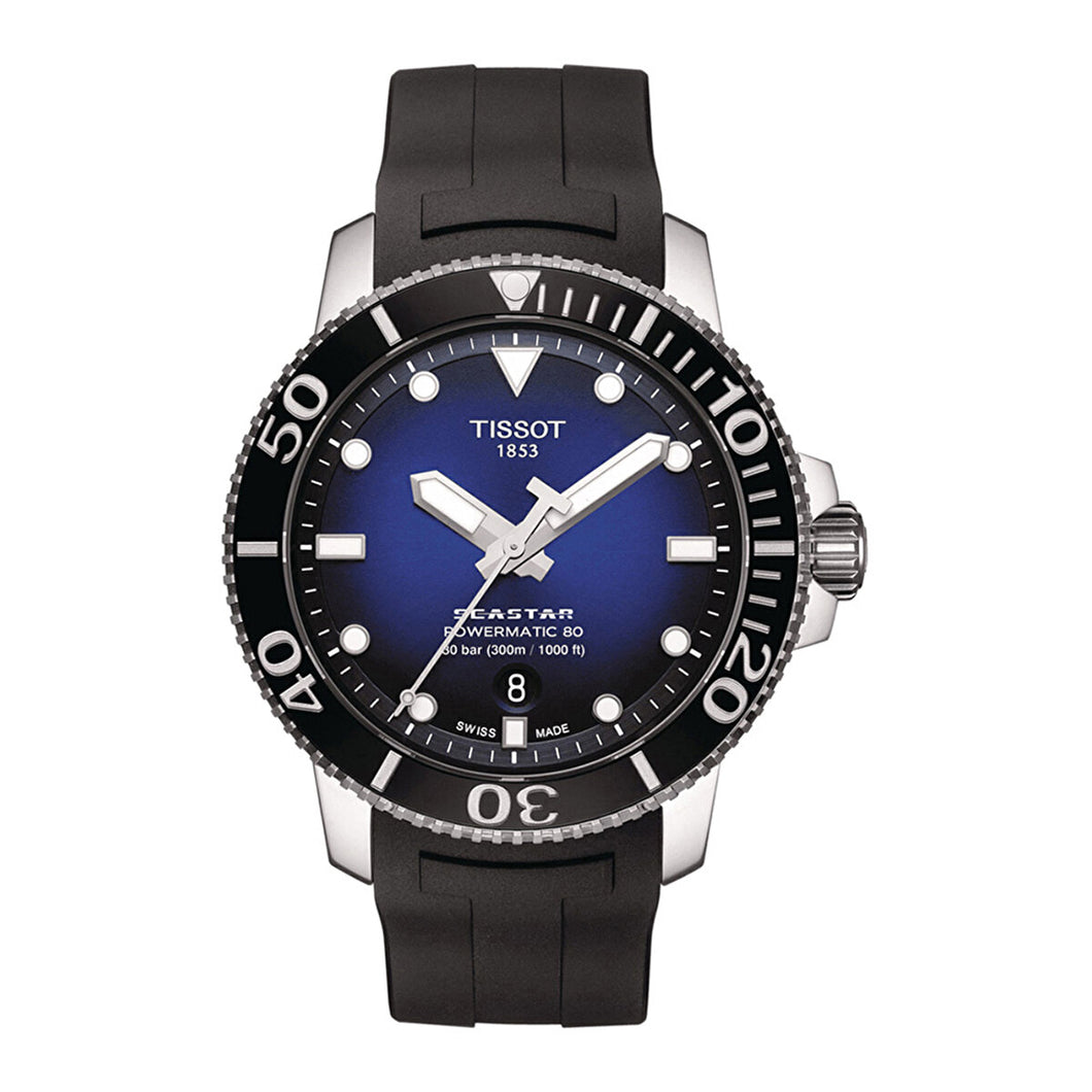 NEW Tissot Seastar 1000 Powermatic Mens Blue Dial Watch T1204071704100 MSRP $695