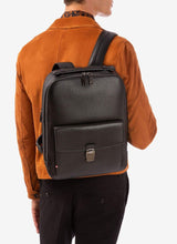 Load image into Gallery viewer, NEW Bally Gordons Men&#39;s 6230612 Black Leather Backpack MSRP $1670
