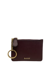 Load image into Gallery viewer, NEW Bally Malsa Women&#39;s 6230858 Vino Embossed Leather Wallet MSRP $165
