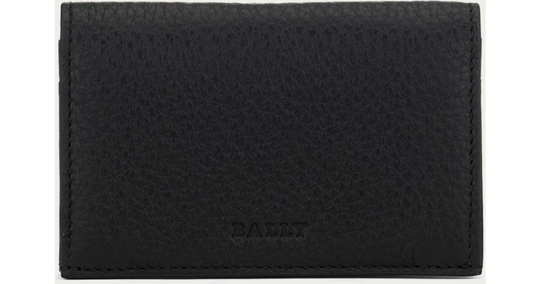 NEW Bally Meryt Men's 6230901 Black Leather Card Holder Wallet MSRP $125