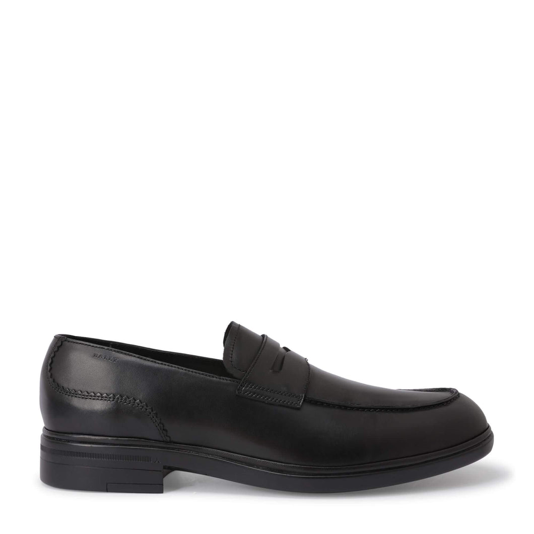 NEW Bally Neffer Men's 6231383 Black Leather Loafers US 6 MSRP $560