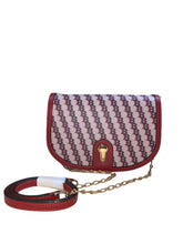 Load image into Gallery viewer, NEW Bally Clayn Women&#39;s 6232448 Red Monogram Print Minibag MSRP $640
