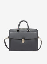 Load image into Gallery viewer, NEW Bally Gherman Men&#39;s 6231773 Grey Leather Business Bag MSRP $1670
