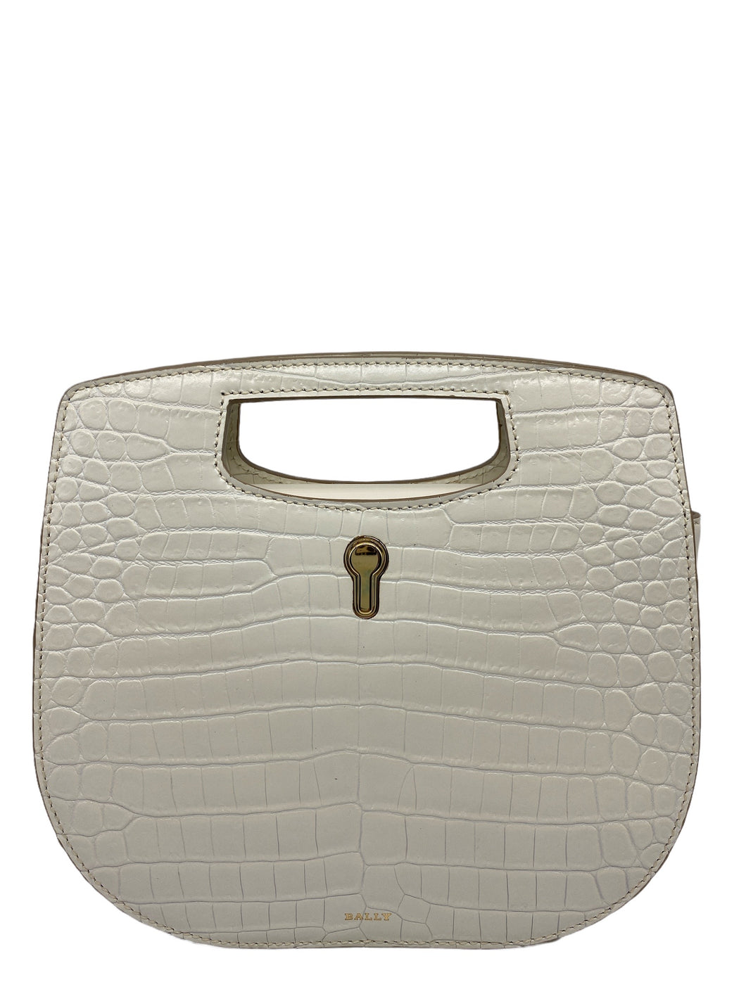NEW Bally Caya Women's 6232623 Bone Leather Top Handle Bag MSRP $1080