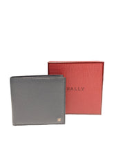 Load image into Gallery viewer, NEW Bally Grasai Men&#39;s 6232222 Smoke Grey Leather Bifold Wallet MSRP $330
