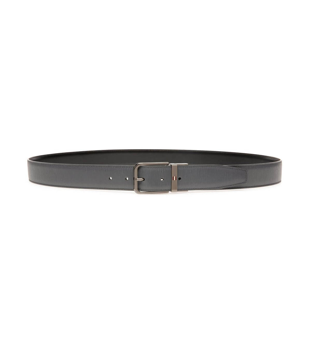 NEW Bally Arkin Men's 6232246 Grey Leather 110cm Belt MSRP $335
