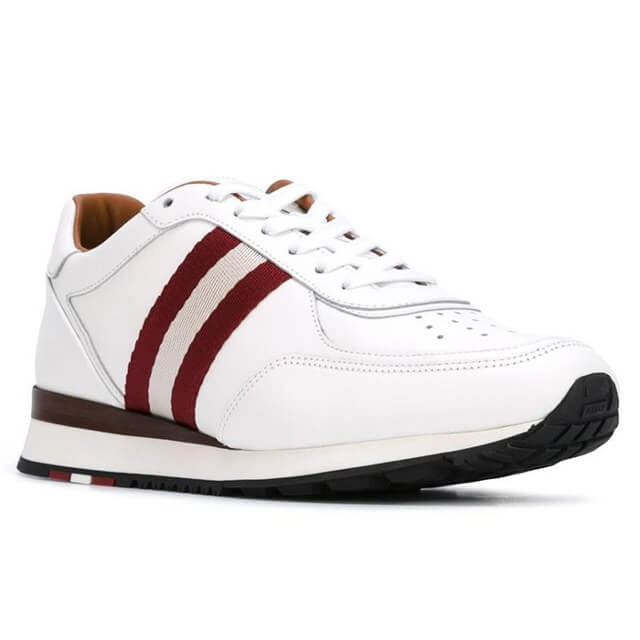 NEW Bally Aston Men's 6205287 White Leather Sneakers US 8 MSRP $600