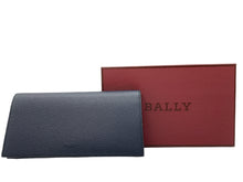 Load image into Gallery viewer, NEW Bally Mialiro Men&#39;s 6207481 Navy Leather Embossed Wallet MSRP $480
