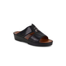 Load image into Gallery viewer, NEW Bally Hakman Men&#39;s 6211912 Black Grained Leather Sandals US 9.5 MSRP $625
