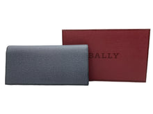 Load image into Gallery viewer, NEW Bally Mialiro Men&#39;s 6216396 Dark Grey Leather Embossed Wallet MSRP $480
