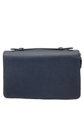 Load image into Gallery viewer, NEW Bally Magus Men&#39;s 6219900 Navy Leather Clutch Wallet MSRP $695
