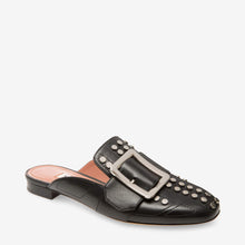 Load image into Gallery viewer, NEW Bally Janesse Women&#39;s 6222759 Black Leather Studded Slippers US 7 MSRP $650
