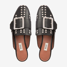 Load image into Gallery viewer, NEW Bally Janesse Women&#39;s 6222759 Black Leather Studded Mules US 7.5 MSRP $650
