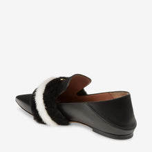 Load image into Gallery viewer, NEW Bally Hamelia Women&#39;s 6223321 Black Leather Flat Pumps US 7 MSRP $850
