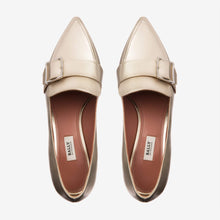 Load image into Gallery viewer, NEW Bally Harumi Women&#39;s 6223345 Champagne Leather Buckle Mules US 8.5 MSRP$730
