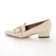 Load image into Gallery viewer, Bally Harumi 6223783 Ladies Bone Calf Leather Buckled Mules US 8  MSRP $730
