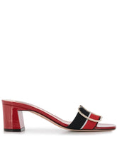 Load image into Gallery viewer, Bally Jordy 6225830 Women&#39;s  Red/Blue/White Polyester Sandals US 9 MSRP $570
