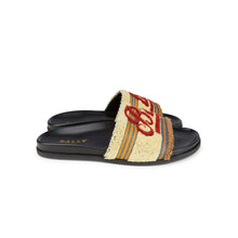 Load image into Gallery viewer, NEW Bally Logo Pool Men&#39;s 6226014 Ginger Cotton Slide Sandals US 7 MSRP $525

