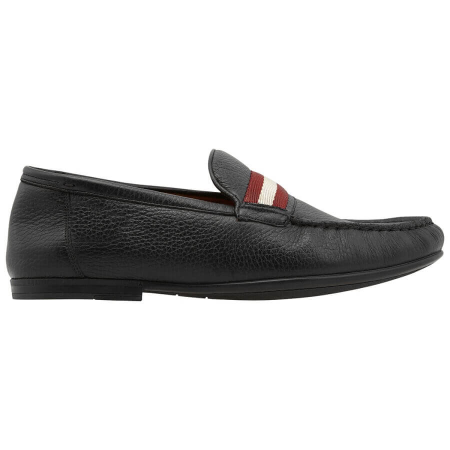 NEW Bally Crokett Men's 6228362 Black Leather Loafers US 6 MSRP $515