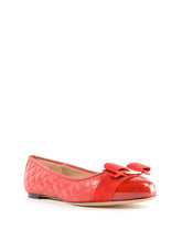 Load image into Gallery viewer, NEW SALVATORE FERRAGAMO Varina Quilted Women&#39;s 672104 Red Flat Size 6.5 C MSRP $675
