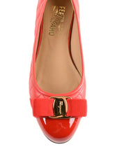 Load image into Gallery viewer, NEW SALVATORE FERRAGAMO Varina Quilted Women&#39;s 672104 Red Flat Size 6.5 C MSRP $675
