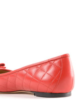 Load image into Gallery viewer, NEW SALVATORE FERRAGAMO Varina Quilted Women&#39;s 672104 Red Flat Size 6.5 C MSRP $675
