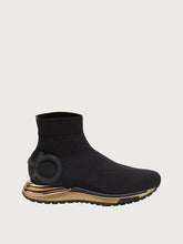 Load image into Gallery viewer, SALVATORE FERRAGAMO Gardena Women&#39;s 702615 Black Sock Sneaker Size 6.5 C MSRP $950
