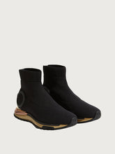 Load image into Gallery viewer, SALVATORE FERRAGAMO Gardena Women&#39;s 702615 Black Sock Sneaker Size 6.5 C MSRP $950
