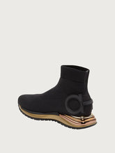 Load image into Gallery viewer, SALVATORE FERRAGAMO Gardena Women&#39;s 702615 Black Sock Sneaker Size 6.5 C MSRP $950
