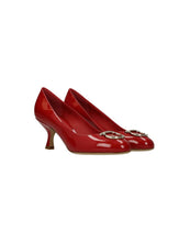 Load image into Gallery viewer, NEW SALVATORE FERRAGAMO Serina Women&#39;s 707126 Red Pumps Size 7 C MSRP $660
