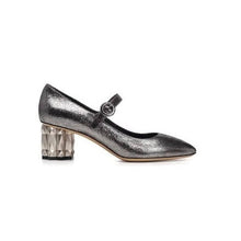 Load image into Gallery viewer, NEW SALVATORE FERRAGAMO Ortensia Women&#39;s 718282 Silver Pumps Size 8 C MSRP $730
