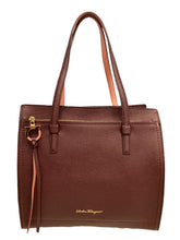 Load image into Gallery viewer, NEW SALVATORE FERRAGAMO Amy Women&#39;s 723992 Purple/Desert Rose Tote MSRP $1690
