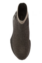 Load image into Gallery viewer, SALVATORE FERRAGAMO Gardena Women&#39;s 726011 BLK/Metallic Sock Sneaker Size 5.5 C MSRP $950
