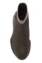 Load image into Gallery viewer, SALVATORE FERRAGAMO Gardena Women&#39;s 726011 BLK/Metallic Sock Sneaker Size 8 C MSRP $950
