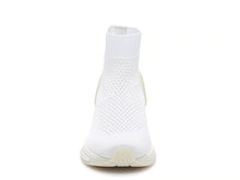 Load image into Gallery viewer, SALVATORE FERRAGAMO Gardena Women&#39;s 726203 White Sock Sneaker Size 7 C MSRP $950
