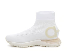 Load image into Gallery viewer, SALVATORE FERRAGAMO Gardena Women&#39;s 726203 White Sock Sneaker Size 7 C MSRP $950

