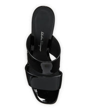 Load image into Gallery viewer, SALVATORE FERRAGAMO Lotten Women&#39;s 724656 Black Sandal Pump Size 5.5 C MSRP $700
